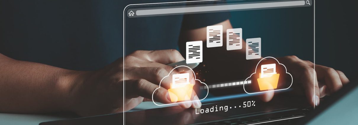 an image of a data migration taking place